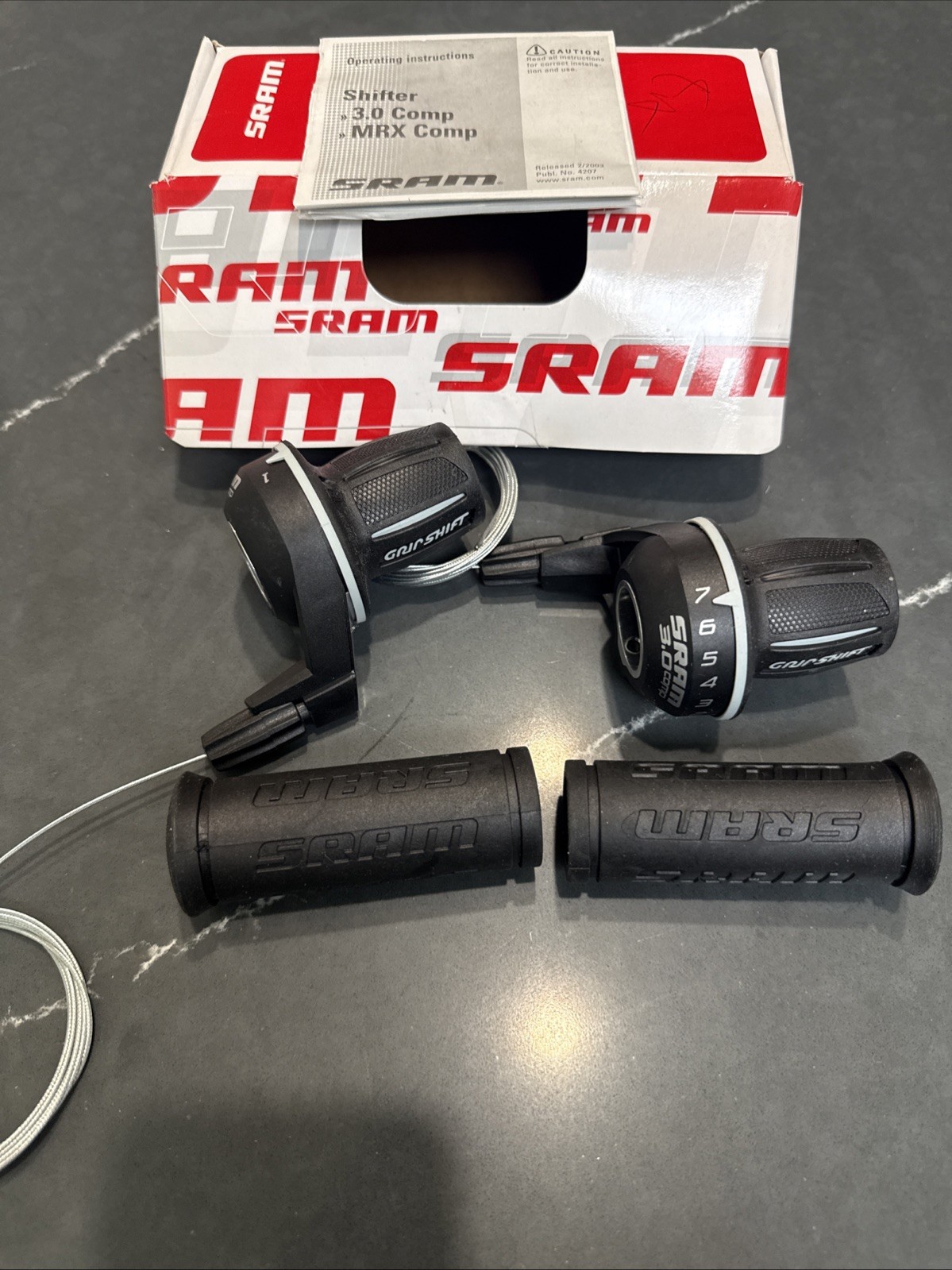SRAM 3.0 Comp 7 Speed Shifter Twister Set New