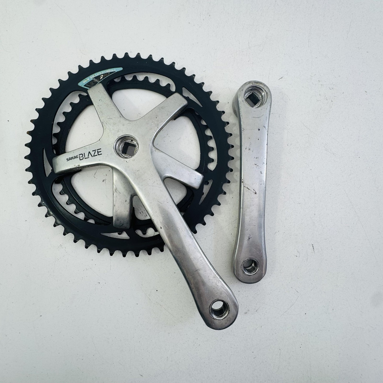 Vintage Sakae Blaze Double Crankset 170mm 52/42T Square Taper 130 BCD Bike A89