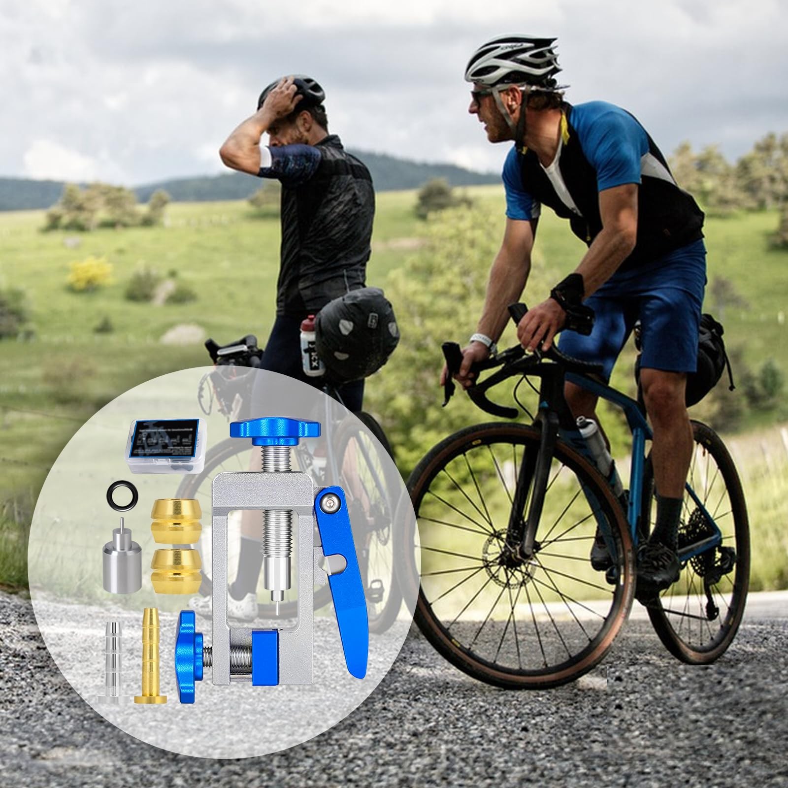 SYWAN Bike Hydraulic Brake Tool Kit, Hose Cutter 2 in Blue-1