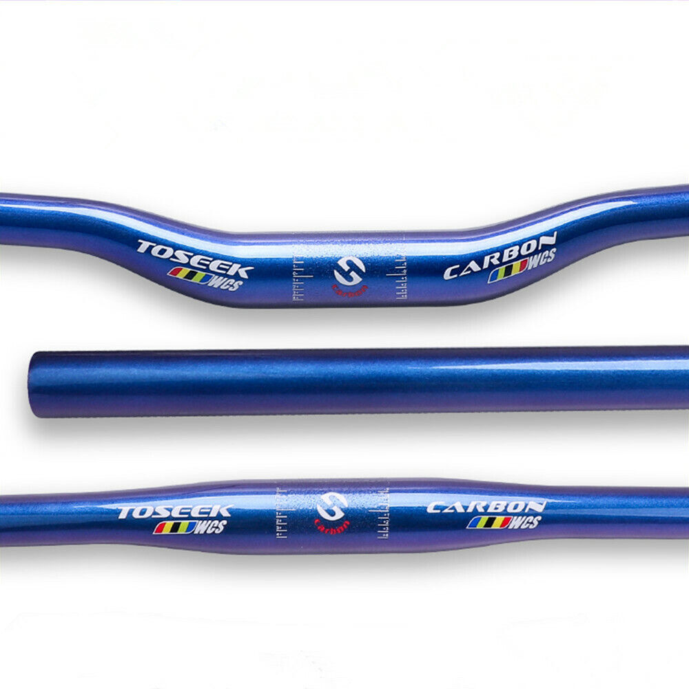 Blue Purple Carbon Handlebar Mountain Bicycle Flat Bar Rise Bar 31.8*600-760mm