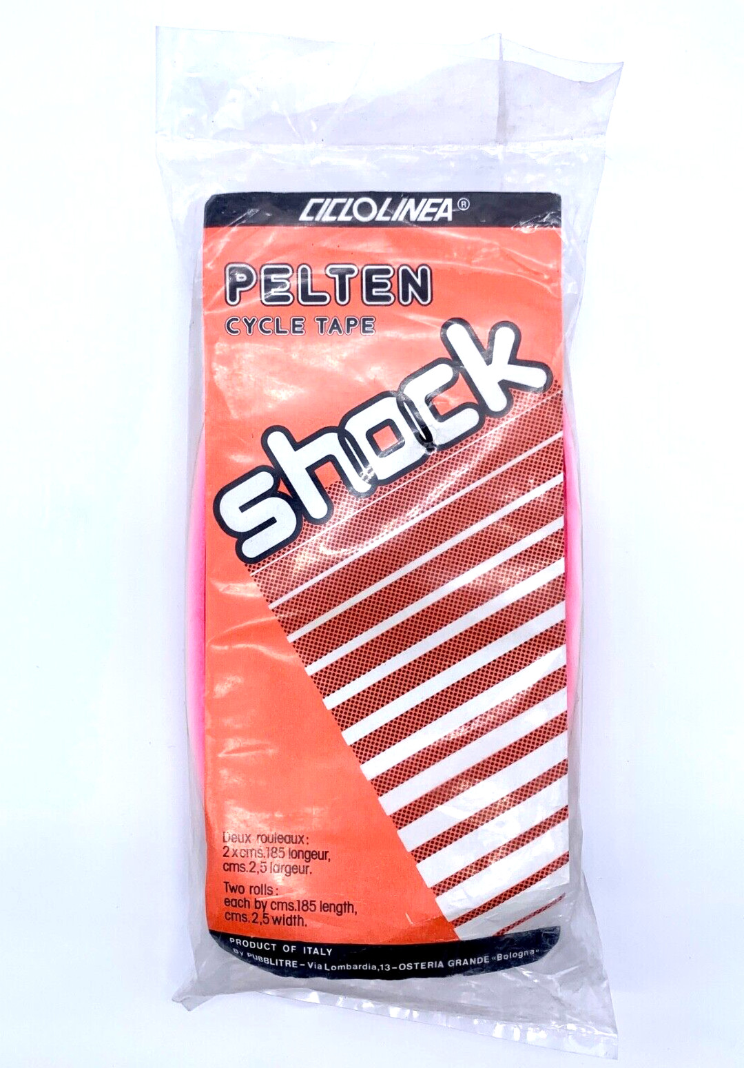 NOS Ciclolinea Pelten Shock Cycle Vintage Handlebar Tape Pink set of 2 rolls