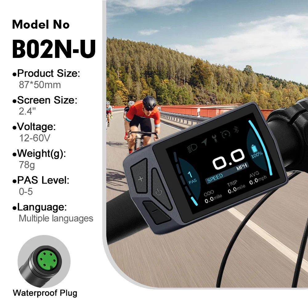 E-bike LCD Color Display Instrument 36V48V52V SW102T DZ40 600C BF-UART Protocol