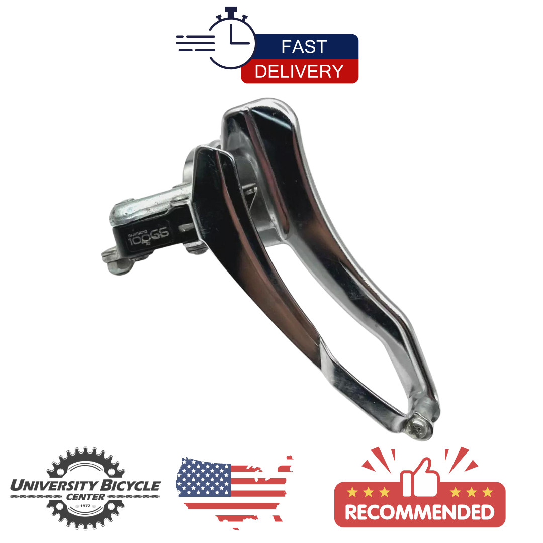 SHIMANO FRONT DERAILLEUR M100 1 1/8 CLAMP BOTTOM PULL MADE IN JAPAN – USED