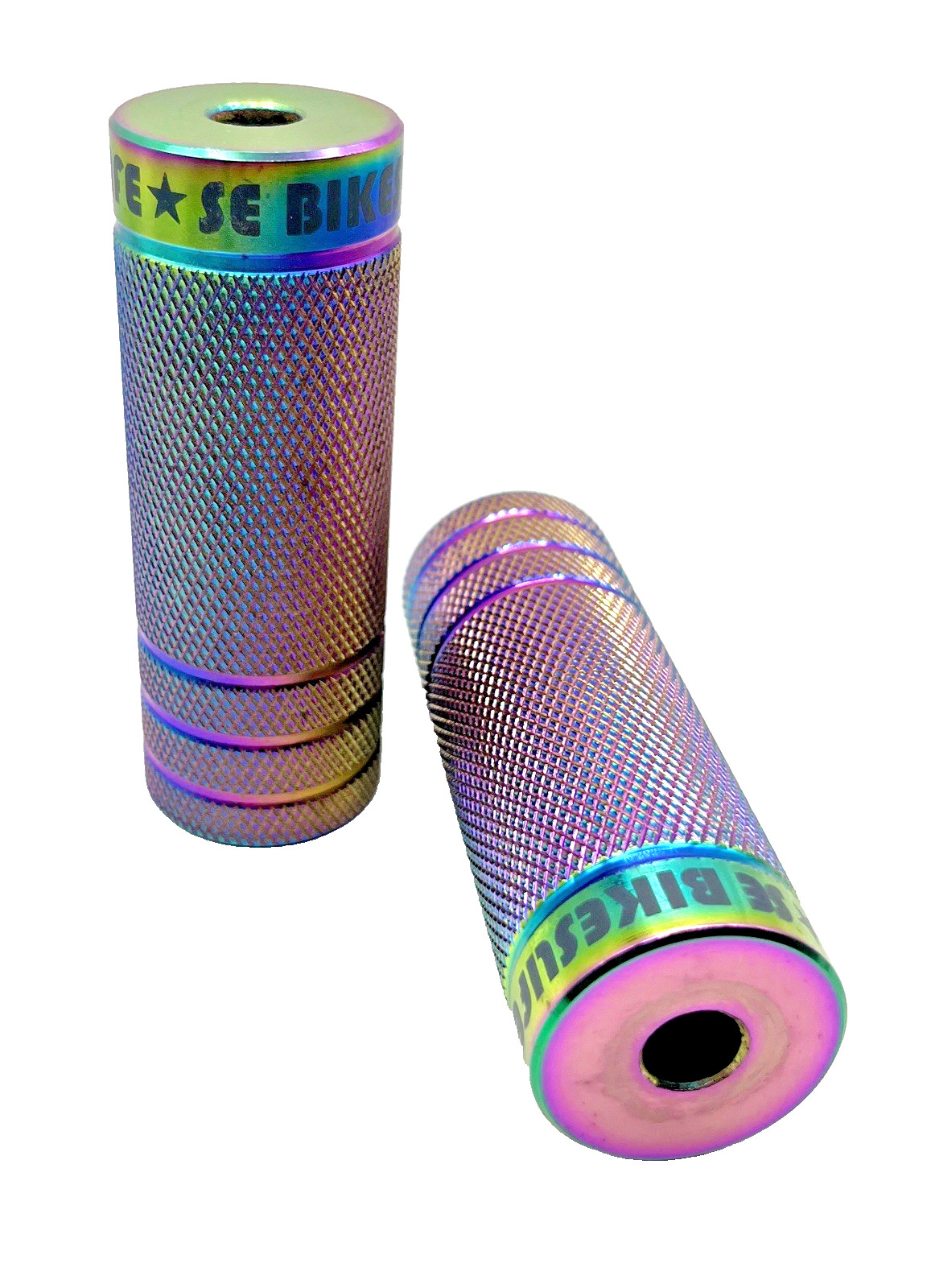SE Bike Wheelie Pegs Alloy Steel Rainbow Big Flyer Mode Oil Slick BMX Bike