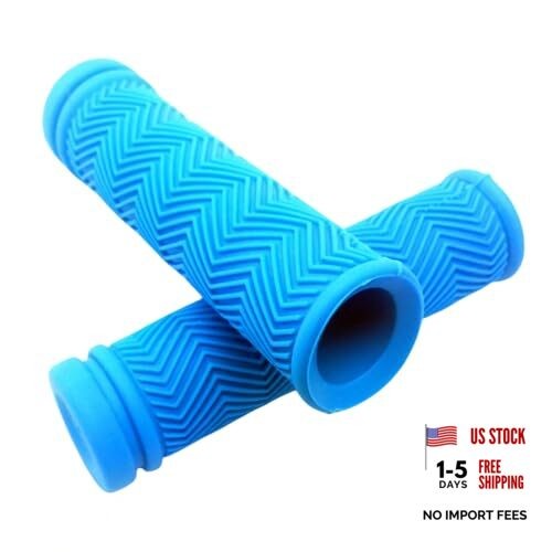 HengDu Bicycle Handlebar, MTB BMX Mountain Bike Rubber Grips Blue 1 Pair