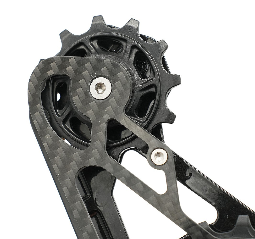 WHEELTOP EDS TX/TT Carbon Oversized Pulley Wheel Derailleur Cage Rainbow Ceramic