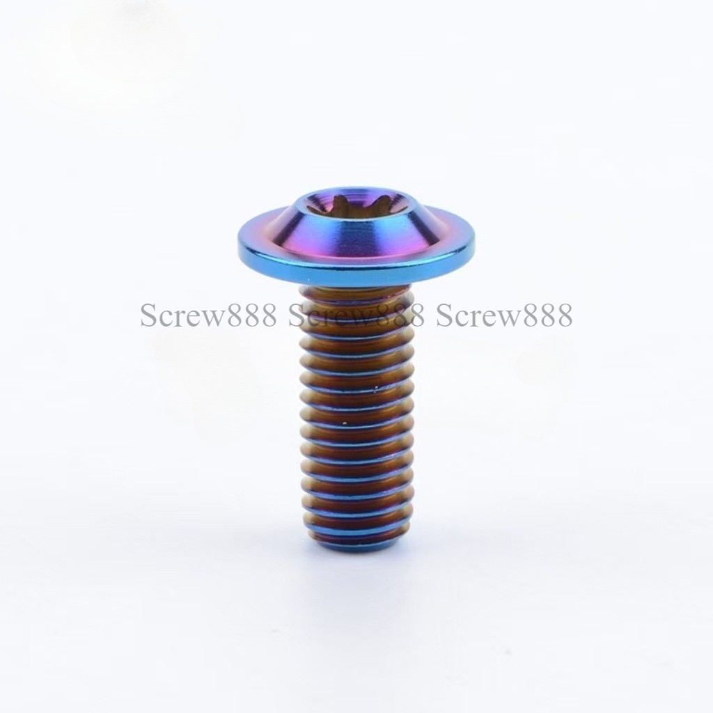 Titanium Bolts M6x10 15 20mm T30 Torx Head Screw Bike Fasteners 2/6pc