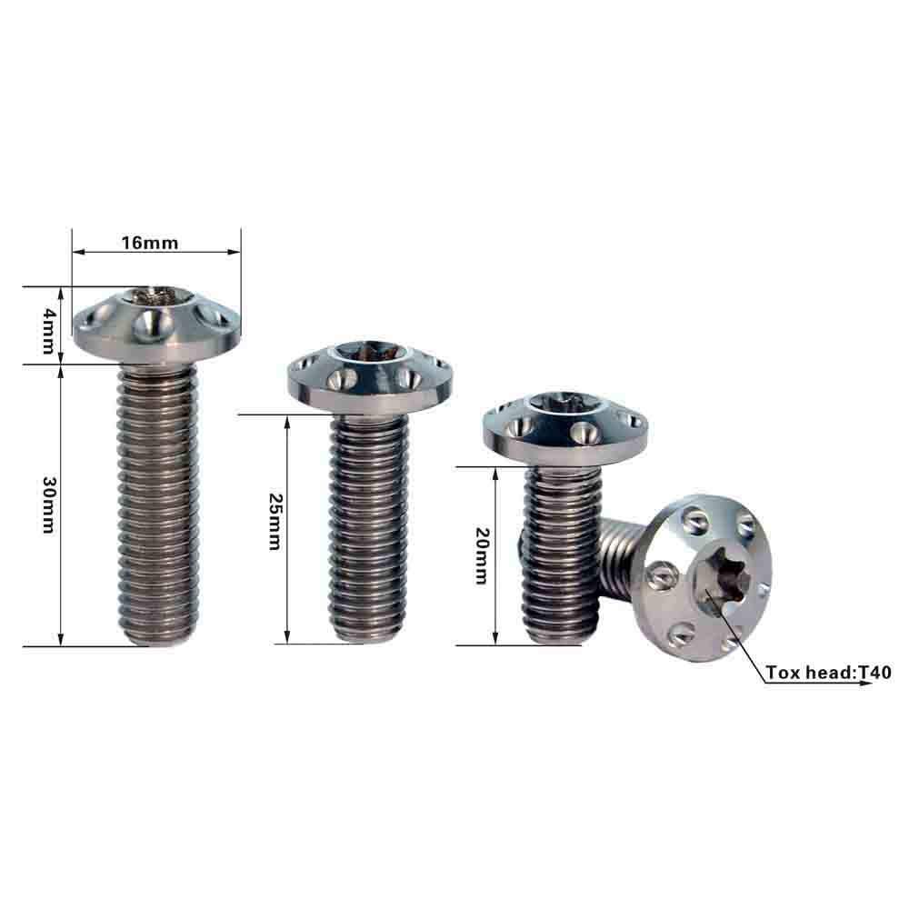 M8x20 25 30 40mm Titanium Screws Inner Torx Petal Head Motorcycle Brake Bolts