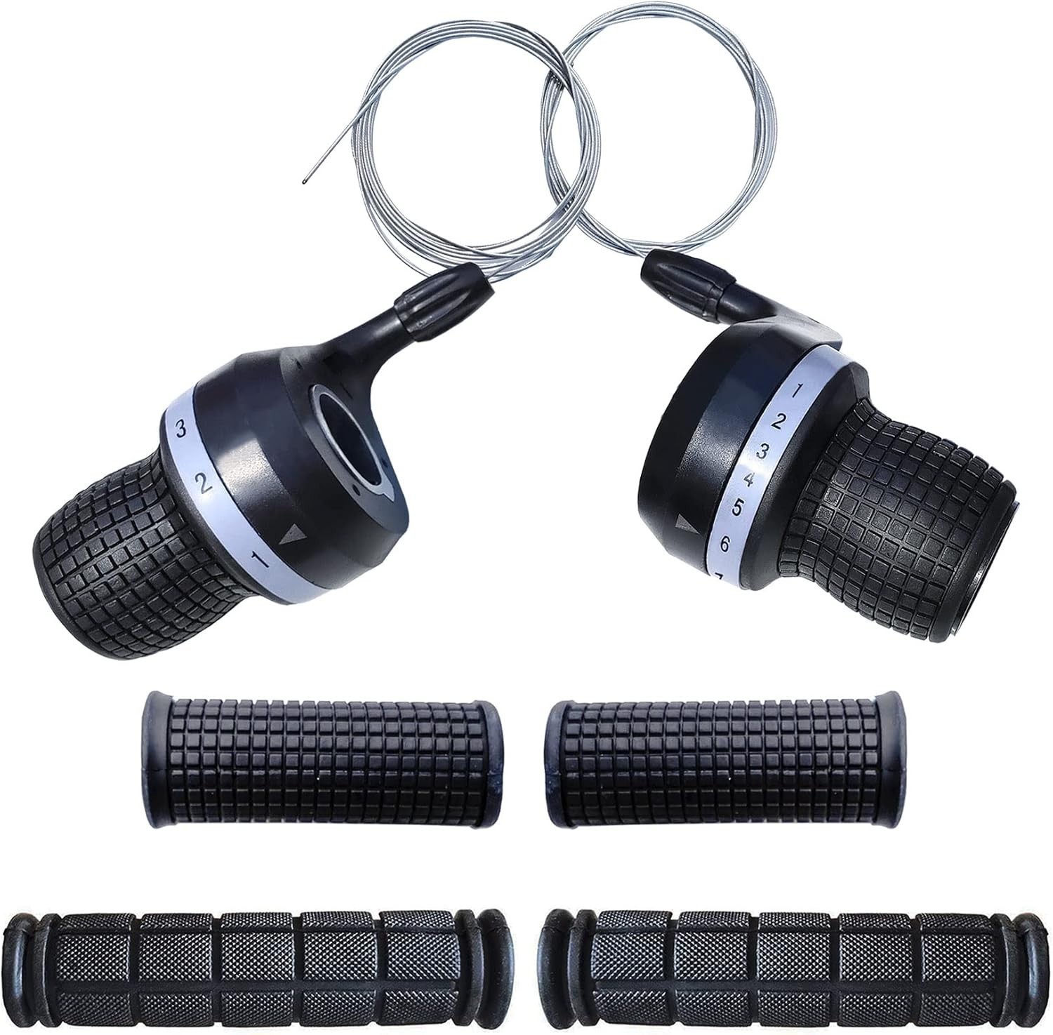 1 Pair Bicycle Twist Grip Gear Shifters 3X7 Speed DIP Compatible for Mountain…