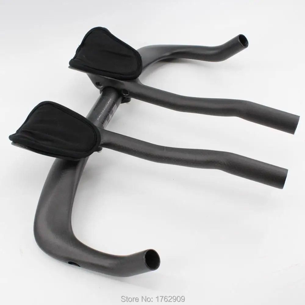 Road Bicycle Triathlon Matte Full Carbon Fibre Extended Rest Handlebar