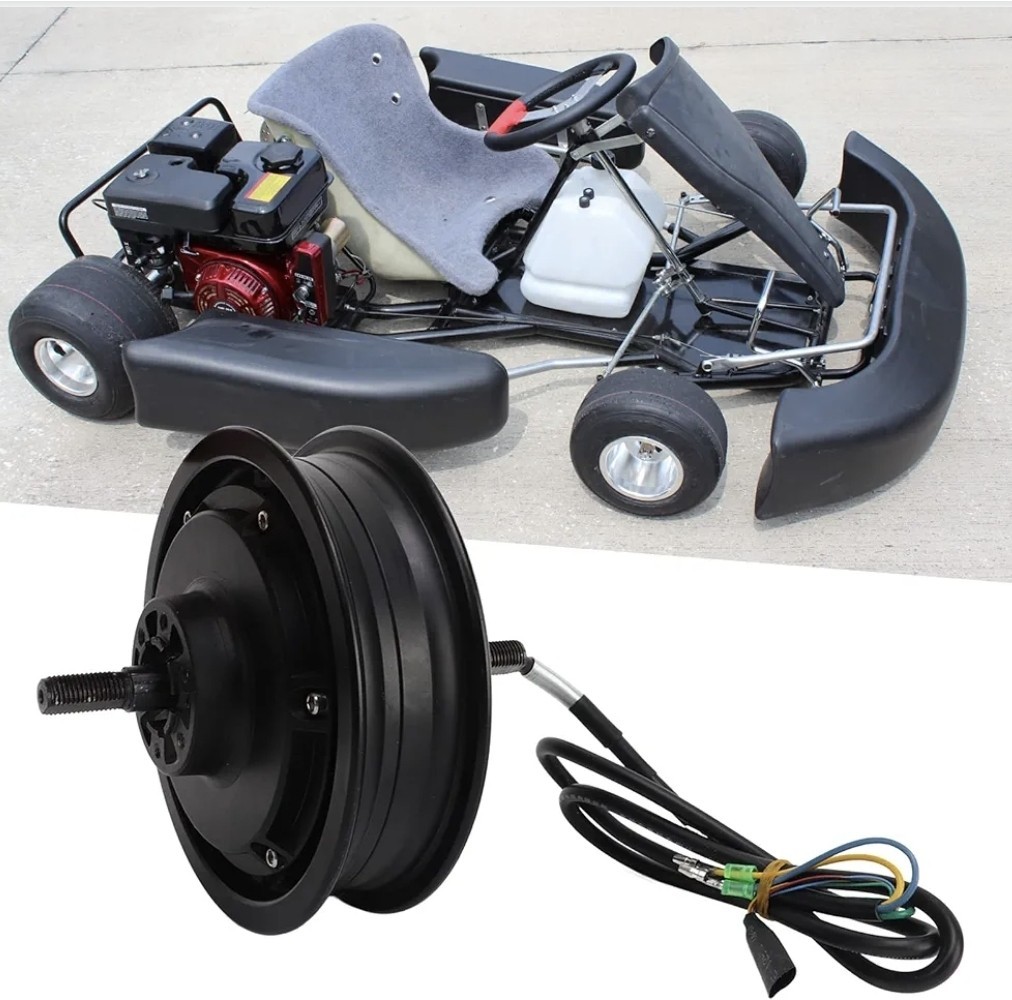 10in Electric Bike Wheel Hub Motor, 48‑72V 1200W‑2200W Universal Brushless Cart