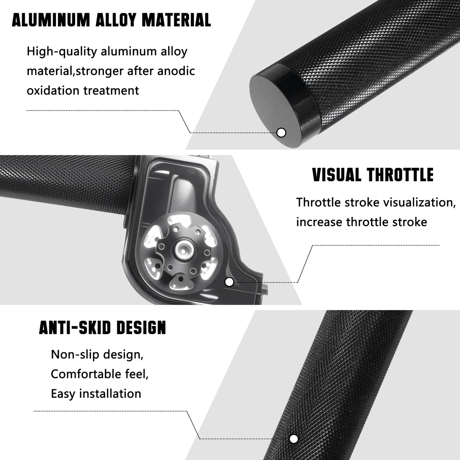 Jxpang Motorcycle Throttle Grip 7/8 22Mm Cnc Aluminum Quick Twister Throttle
