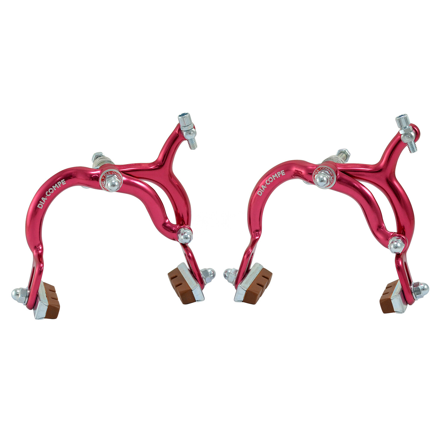 DIA-COMPE MX890 Side Pull Caliper Brake Set (F+R) For Old School BMX , Red