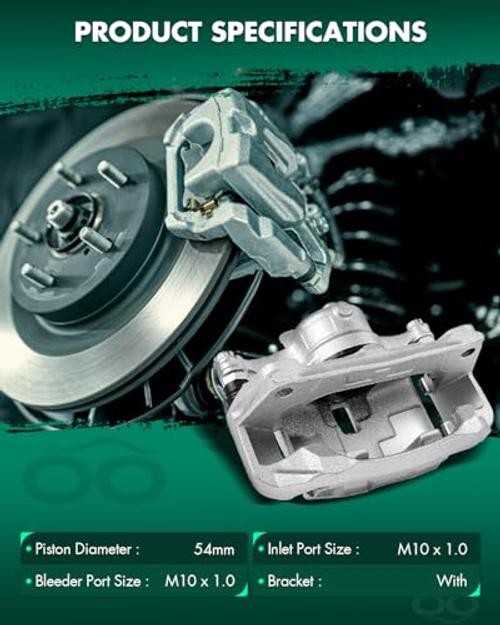 19B7158 Front Left Disc Brake Caliper w/Bracket Fit For Front Driver[19B7158]
