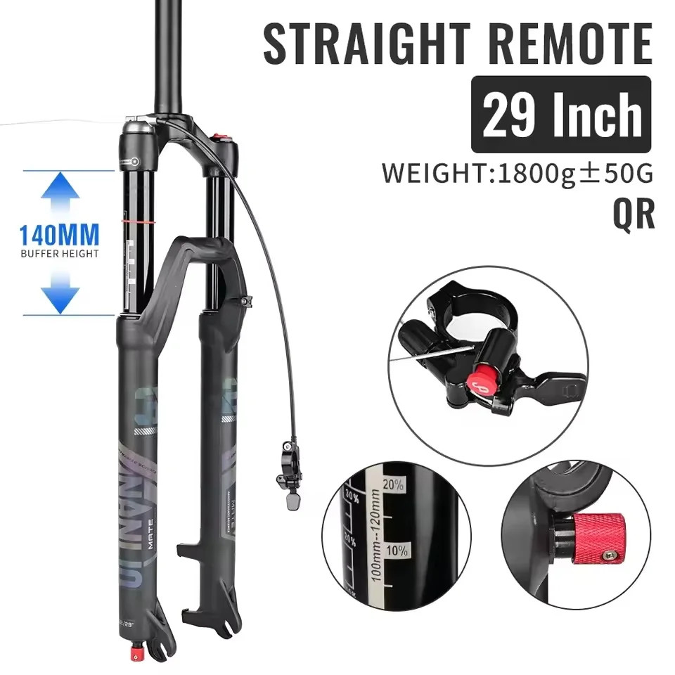 26/27.5/29er MTB BicycleRebound Adjust Lockout Boost Air Fork 120/140mm Travel