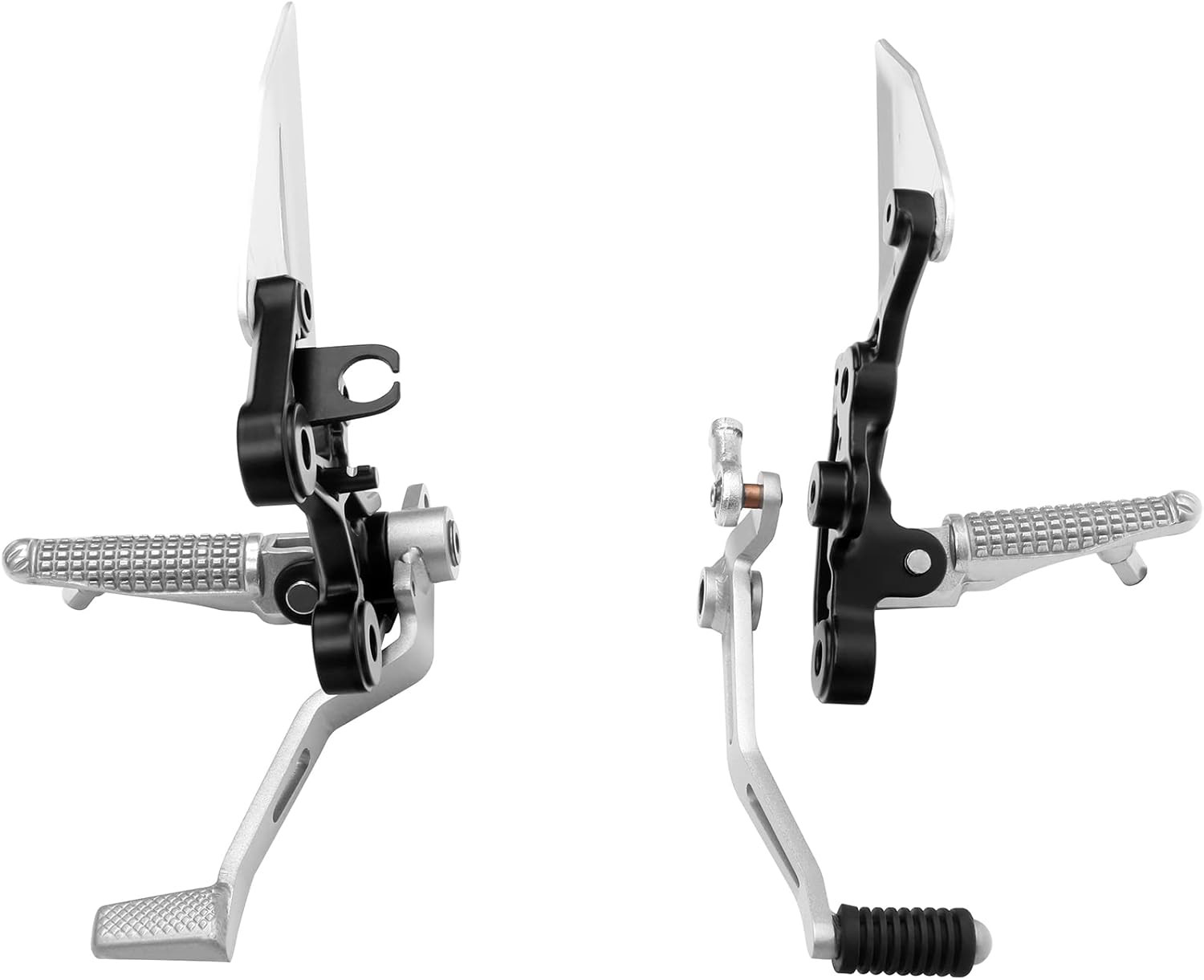 Front Driver Footrests Kit,Rider Foot Pegs+Gear Shift Lever/Brake Pedal+Footpeg
