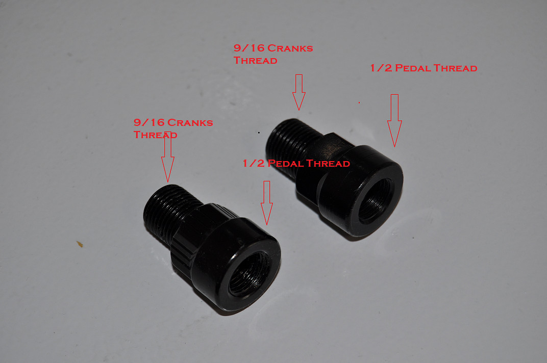 Bicycle Pedal ADAPTERS Converts Fits 9/16″ Cranks to 1/2″ Bike Pedals