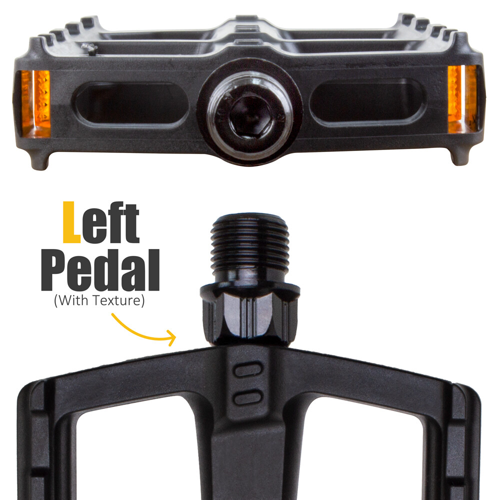 BV Bicycle Universal Bike Pedals 9/16″ Urban Boron Steel Non-Slip Ball Bearing