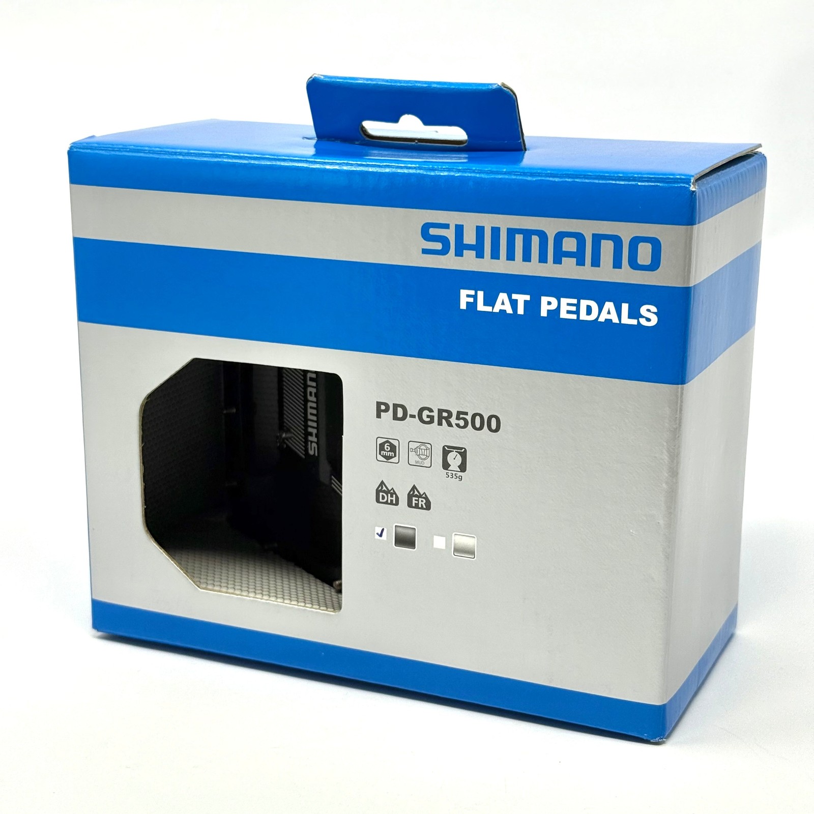 Shimano PD-GR500 Flat Platform MTB Pedals Black EPDGR500L 9/16 in