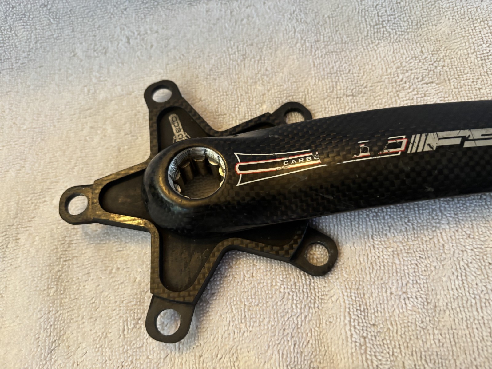 FSA Carbon Pro Team Issue Crankset 175mm with Carbon Spider –VG-EX