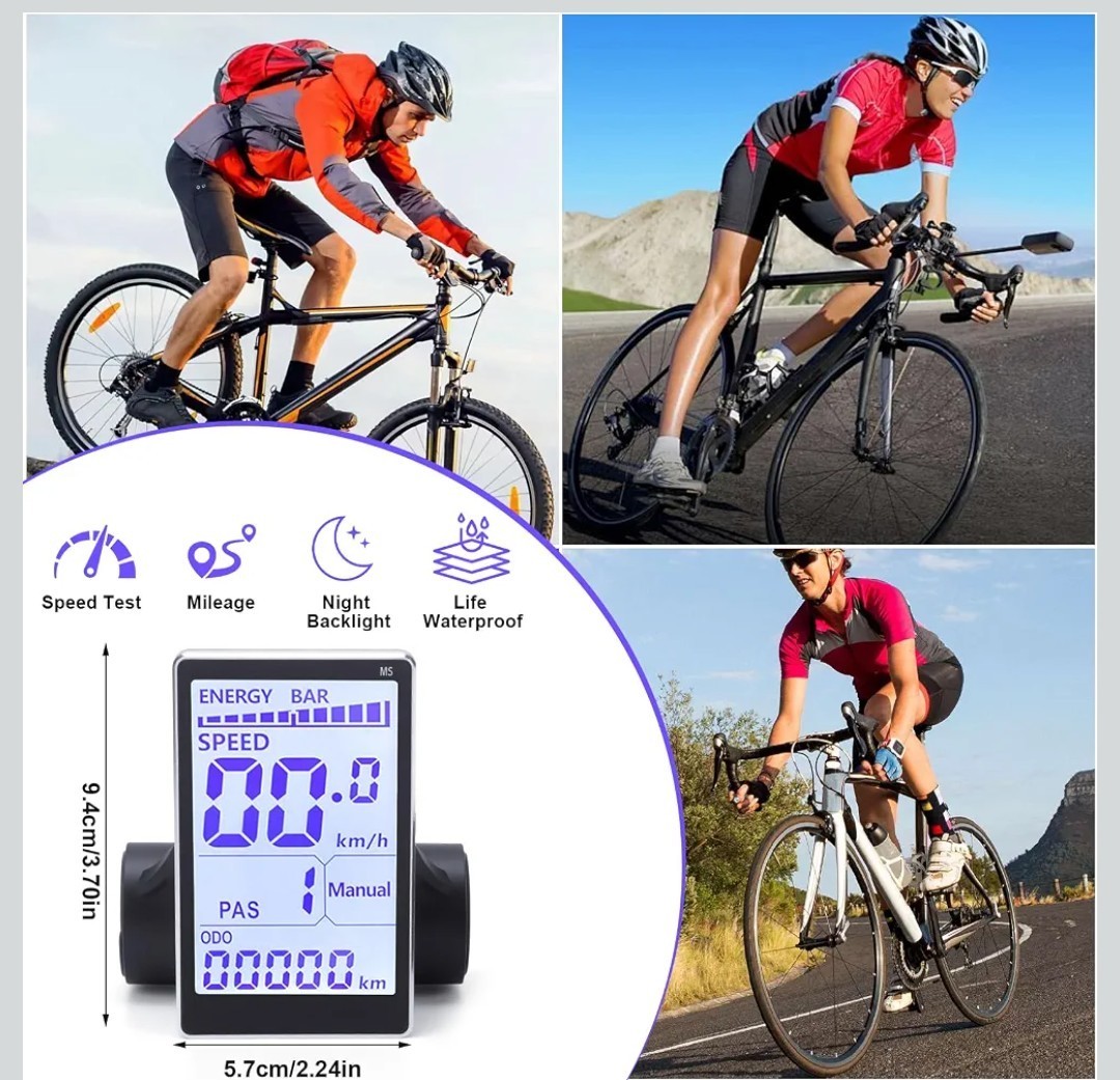 Bike Display LCD 5 Pin M5 Control Panel Bike Screen 24V 36V 48V 60V Universal…