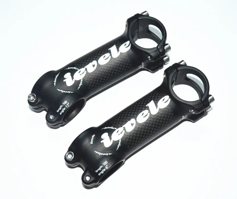 Carbon Fibre Aluminium Alloy MTB Bike Riser Road Bike Stem 60-120mm 28.6-31.8MM