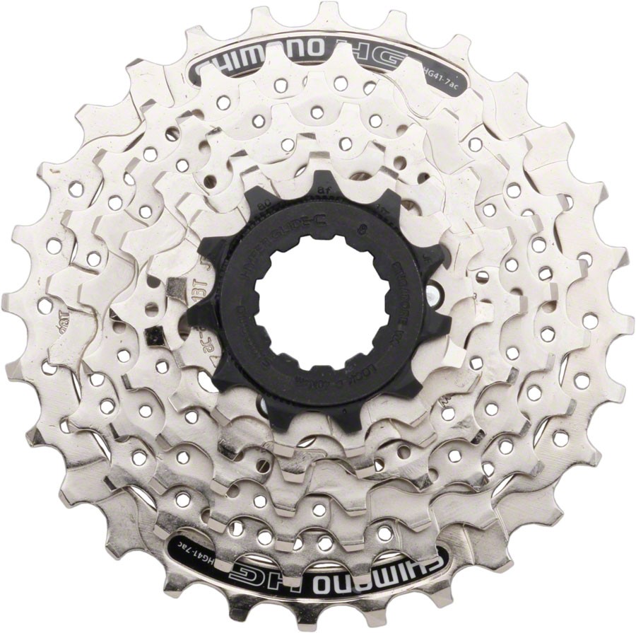 Shimano CS-HG41 Cassette – 7 Speed 11-28t Silver