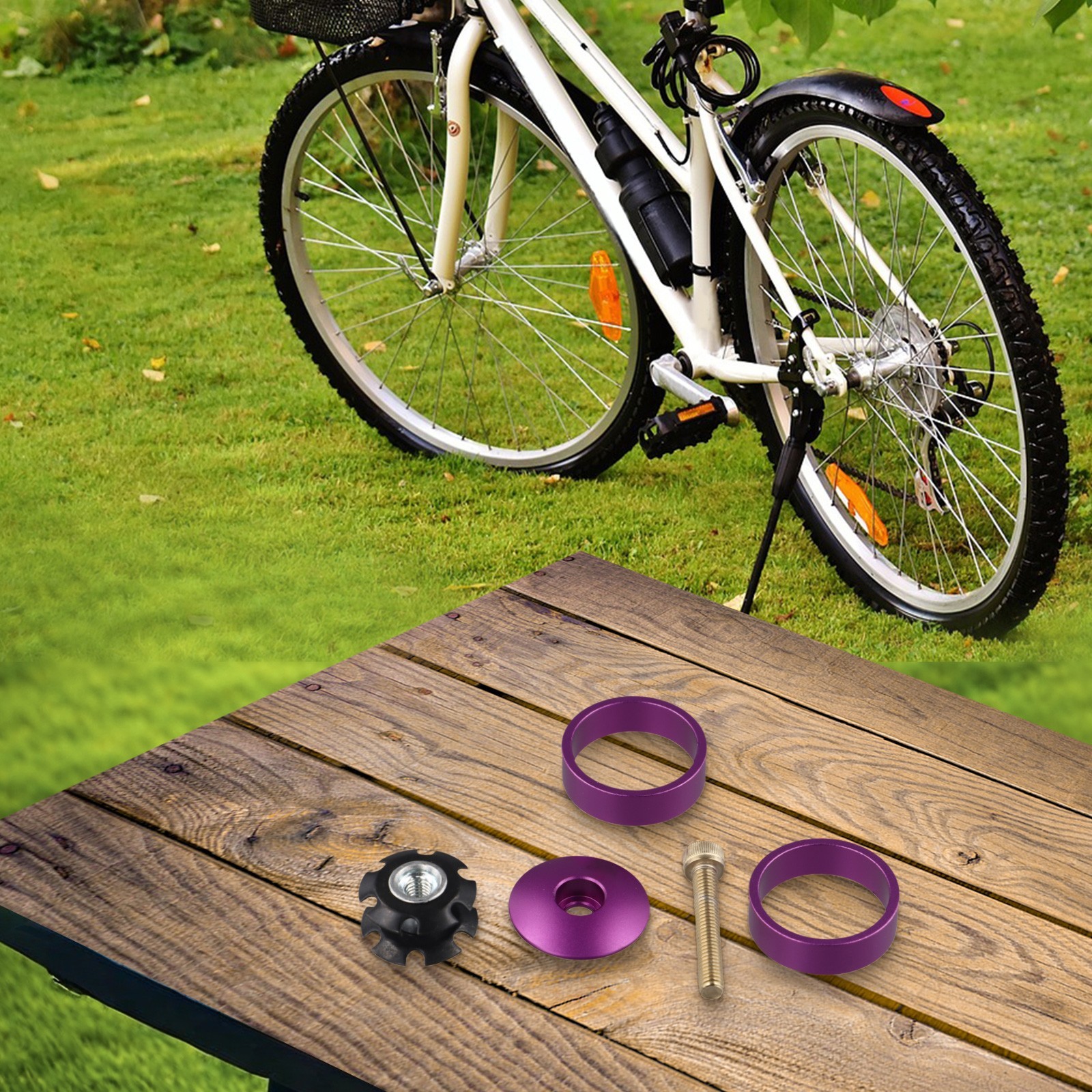 Bike Headset Washer Bicycle Fork Stem Spacers Set Sizes Lightweight