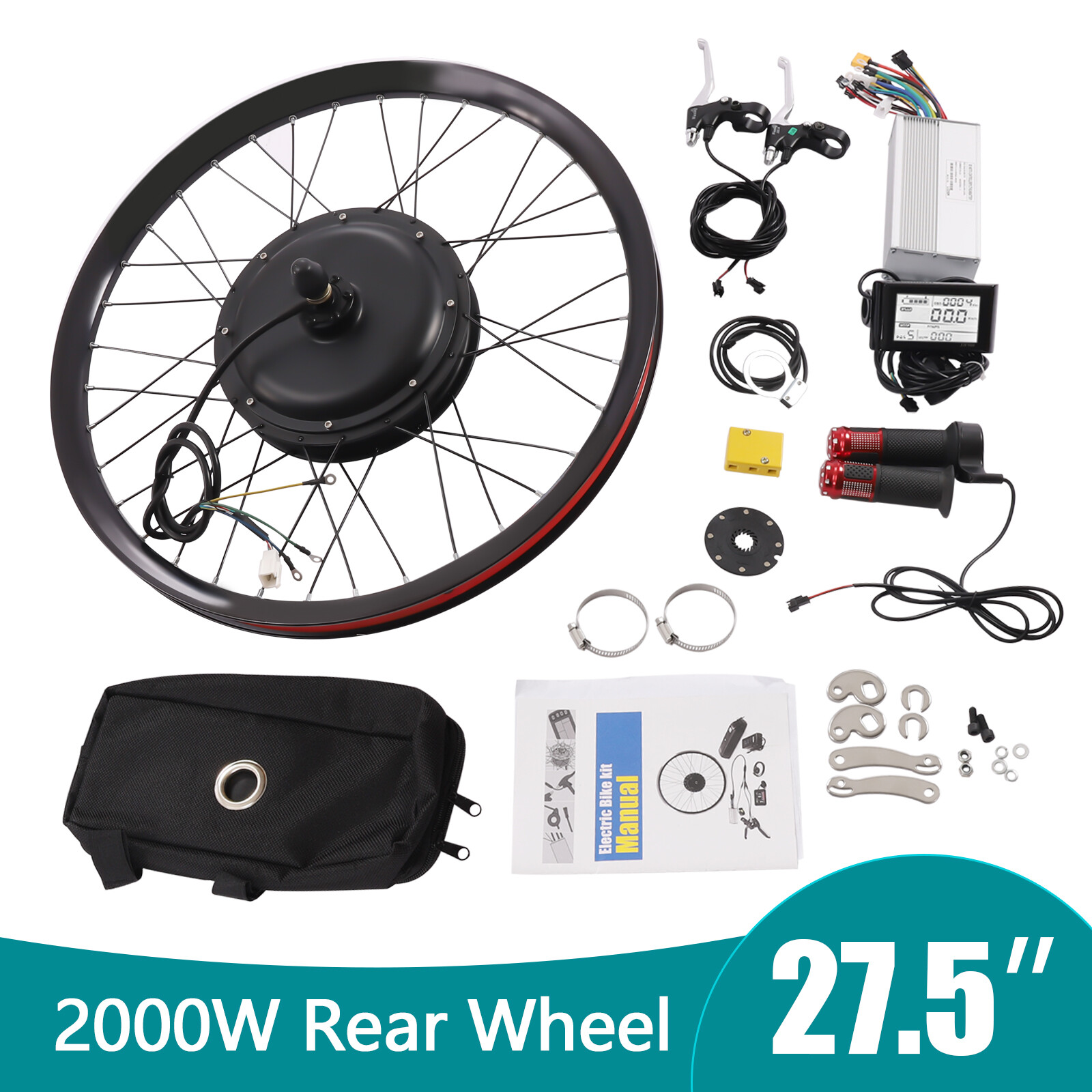 Electric Bicycle Conversion Kit 72v 2000w Rear Wheel E-bike Conversion Kits