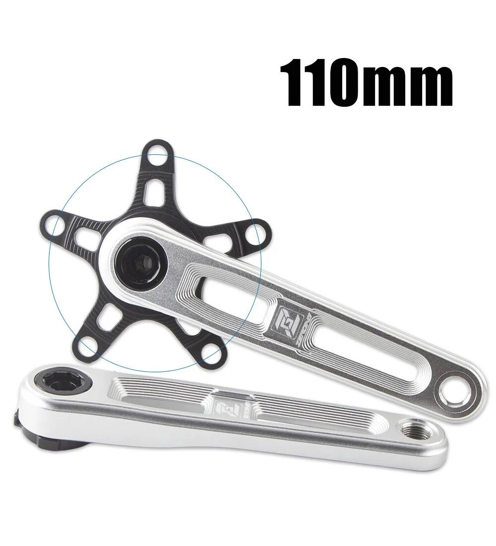 165/170/175mm Road Bike Crankset Folding Bicycle Hollow Crank Chainring 110BCD