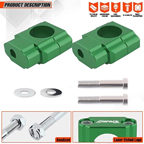 Universal Dirt Bike Handlebar Mounts- Motorcycle Handlebar Riser Mounting Green