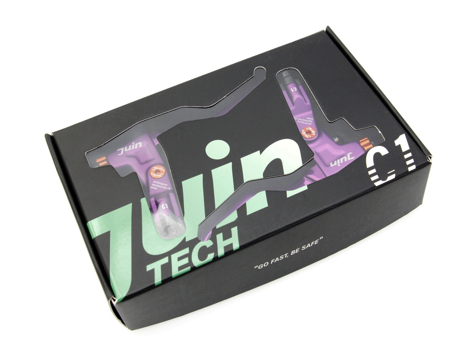 Juin Tech C1 eBike City Folding Biking Cable-Actuated Brake Lever Set Purple