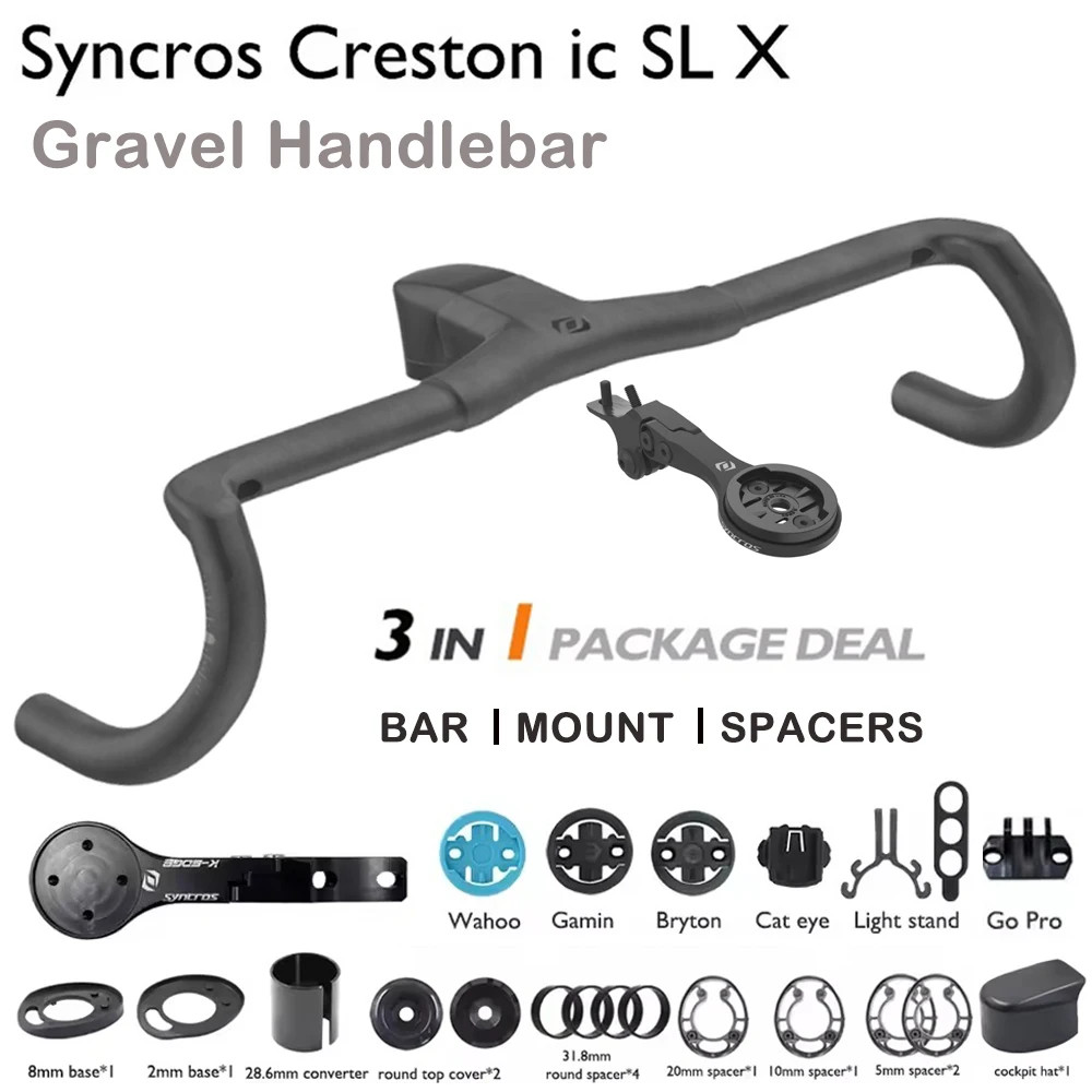 Carbon Fiber Gravel Road Bike Integrated Handlebar Full Internal Cable Drop Bar
