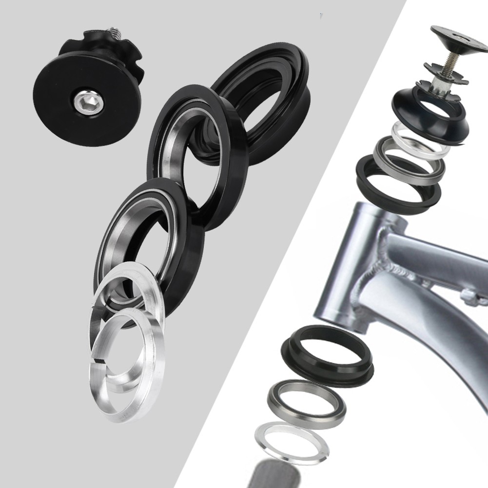 1 Pack Aluminum Alloy Bike Head Bowl Black For Front Fork 28.6mm