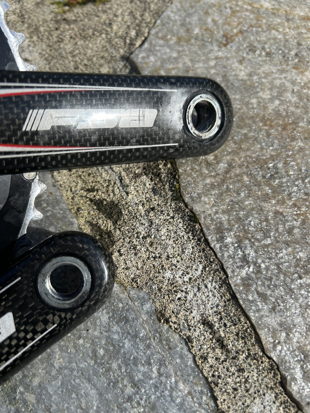 Parts only FSA K-FORCE CARBON CRANKSET DOUBLE 53-39 TOOTH 10 OR 9 SPEED 172.5MM