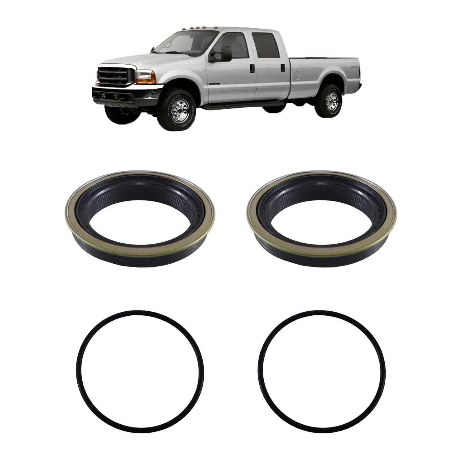 Rear Axle Seal & O-Ring Kit, Compatible with Ford F250 F350 Super Duty 1999