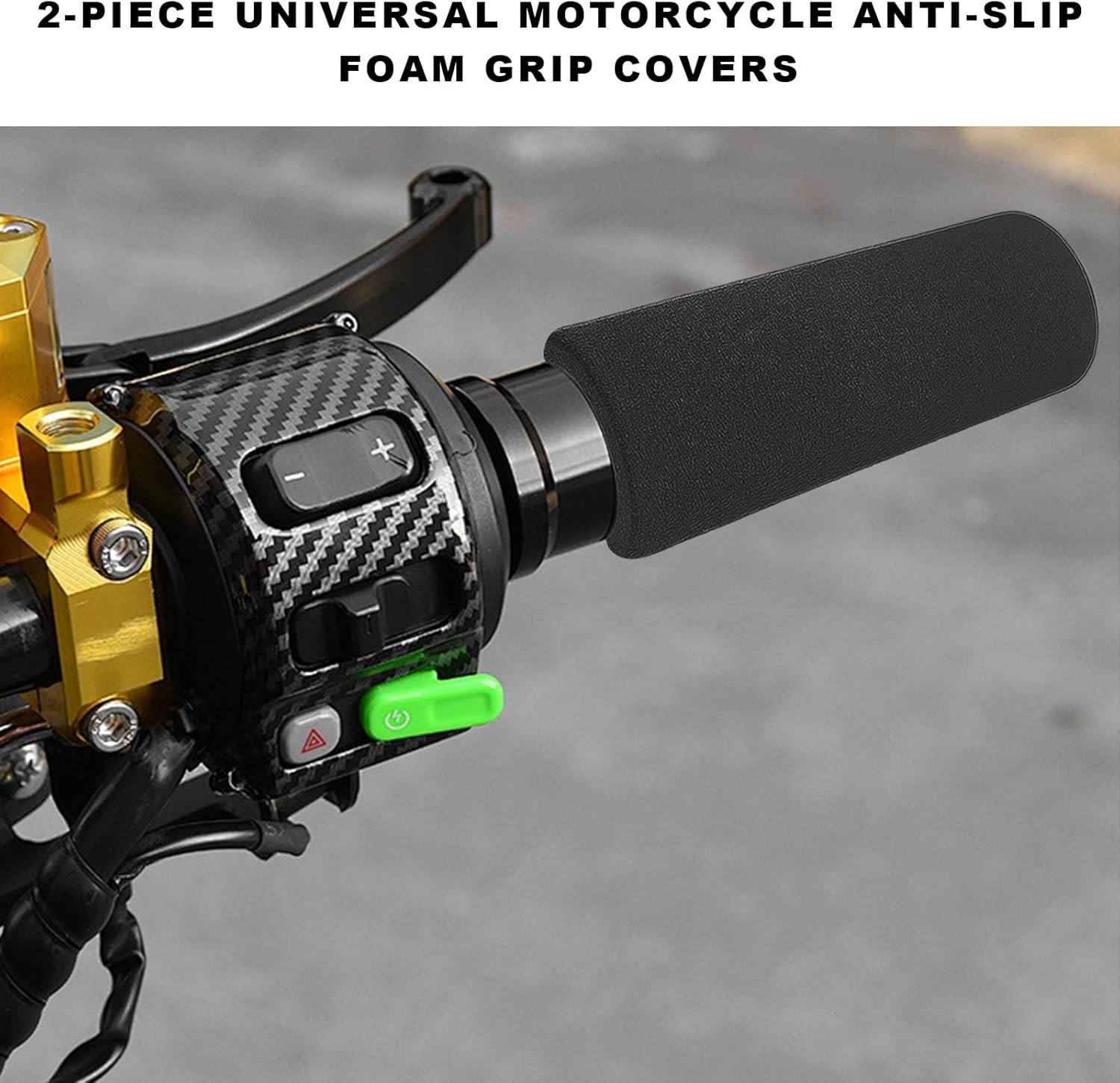 2 PCS Foam Handlebar Grips, Anti-Slip Motorcycle Bar Grip Comfortable Handle Cov