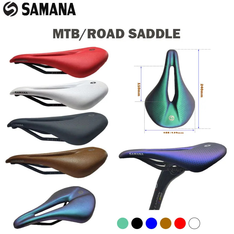 Carbon Fiber Road MTB Cycling Bicycle Saddle Leather Soft Seat Cushion Saddle