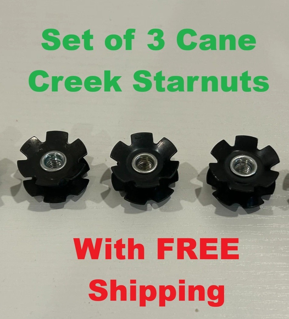 1 1/8″ HEADSET STAR NUT (Set of THREE) Cane Creek THREADLESS Star Fangled Nut