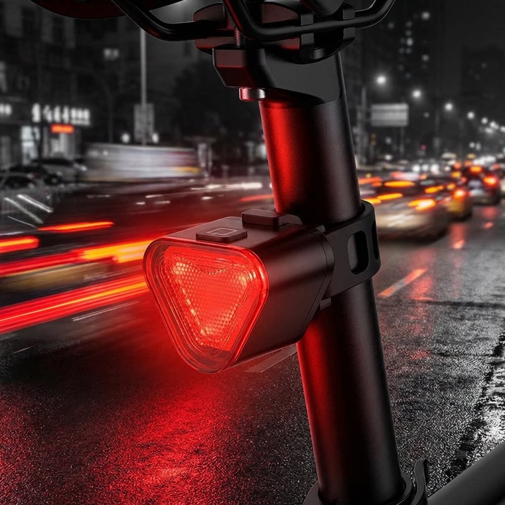 500LM LED Bike Light Set Front and Rear with T6+2 XTE Beads IP4 Protection
