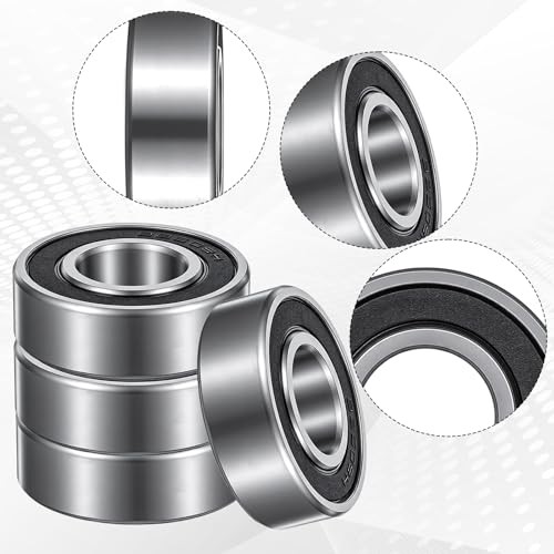4 PCS Bearings 5/8″ ID x 1-3/8″ OD x 0.433″ Thick Double Rubber Seals and Pre