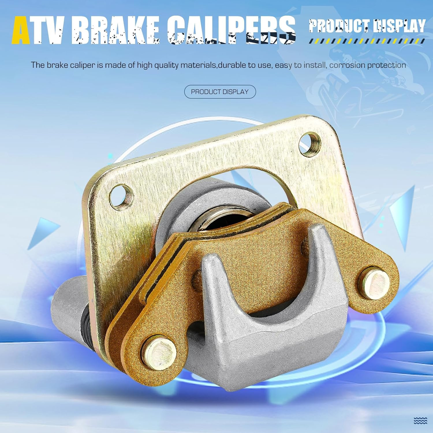 Rear Left/Right Brake Calipers Set with Pads for Polaris Ranger Crew 570/570-4 R