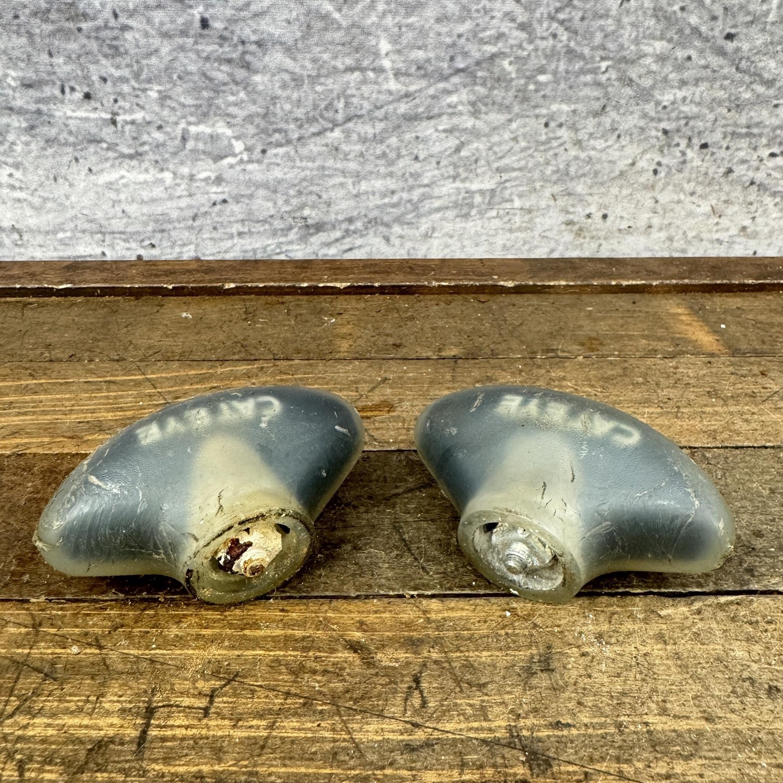 Vintage CatEye Gray Handlebar Bar Ends Plastic Pair 90s Bike MTB Road