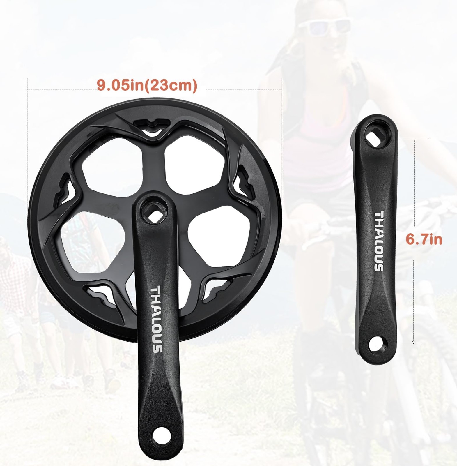Universal Bicycle Crankset 6/7/8 Speed 48/52T Square Crank Arm 170MM for MTB