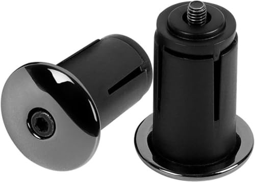 1 Pair Aluminum Alloy Bike Handlebar Bar End Plugs – Lightweight Black Road