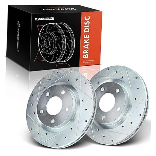 11.57 inch (294mm) Disc Brake Rotors Compatible with Front Drilled and Slotted