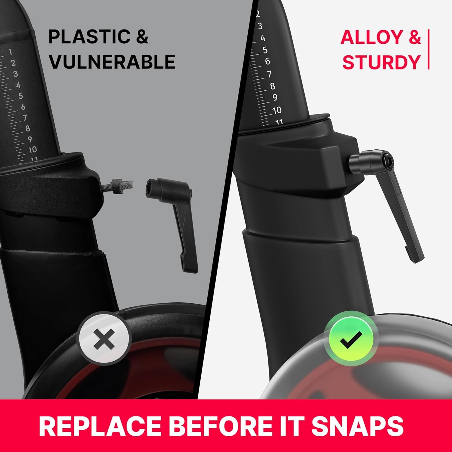 Replacement L Handle 3 Pack Compatible with Peloton Original Bike & Bike+, All M