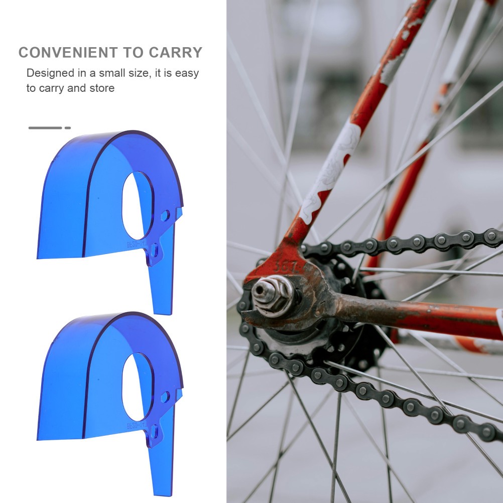 2Pcs Plastic Bike Chain Protector Sleeve Blue for Mountain and Road Bikes