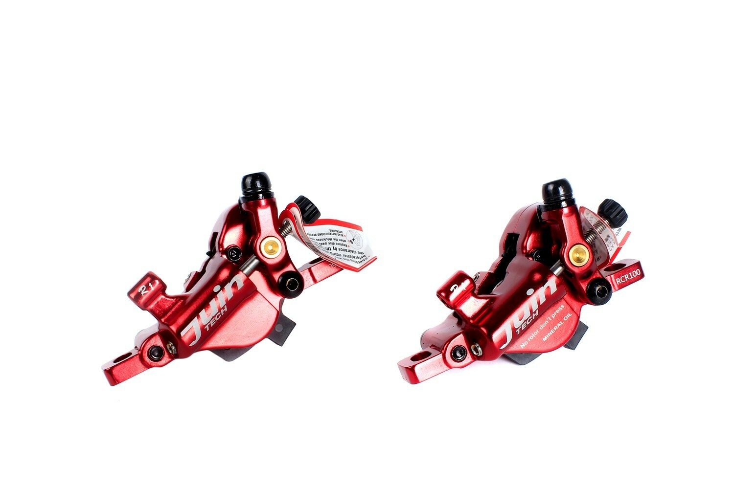 Juin Tech R1 Road Cyclocross Gravel Riding Bike Hydraulic Disc Brake Set Red