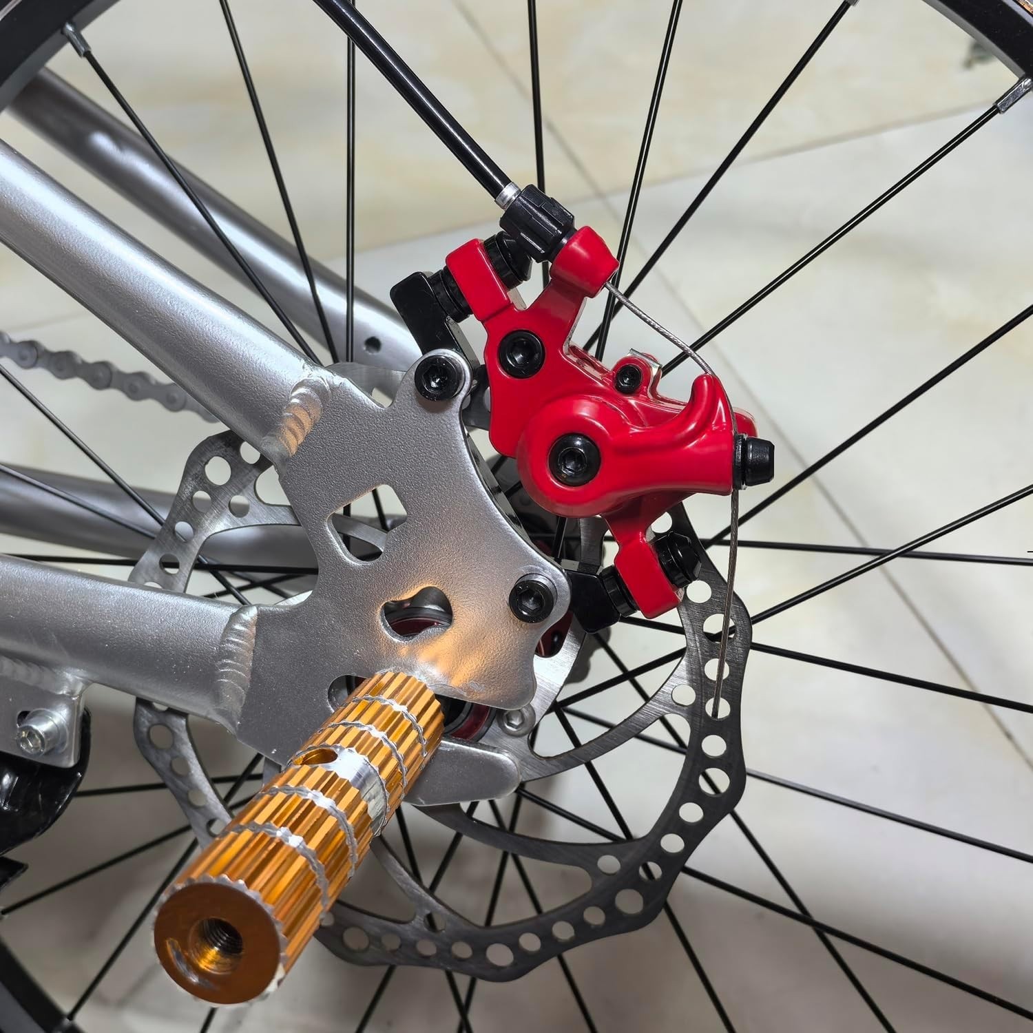 Bike Disc Brake Kit,Bike Front and Back Disc Brake Kit-Calipers,2 Pcs Stainless